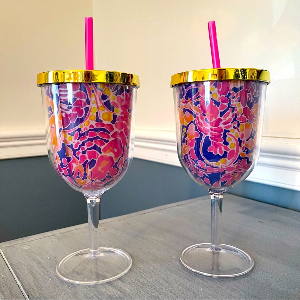 Lily Pulitzer Glasses (plastic)